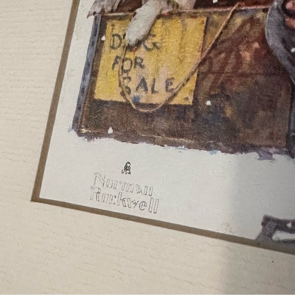 Two Vintage Norman Rockwell Boy with Dog Matted Prints (Free Gift?) - Picture 5 of 10